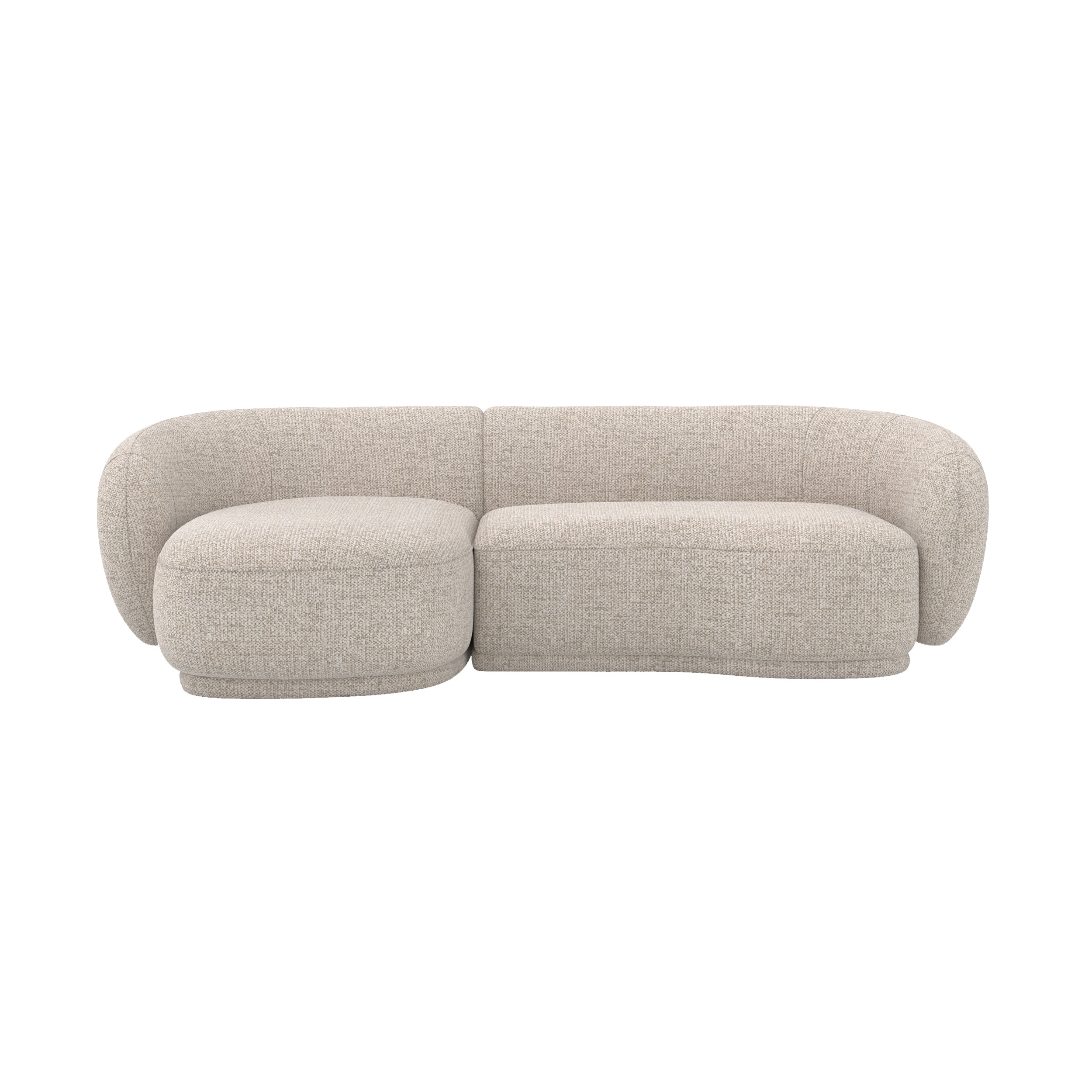 canape angle modulable nova 4 places tissu beige chine