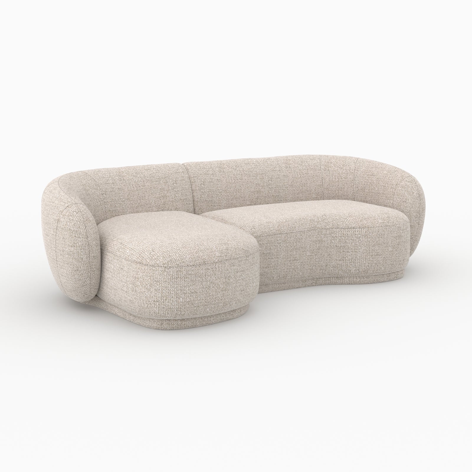 canape beige chine nova angle modulable tissu 4 places