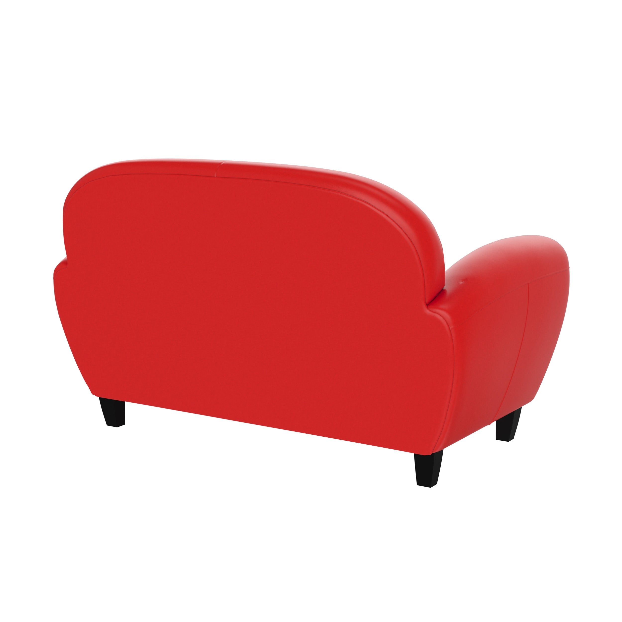 canape club cuir rouge 2 places