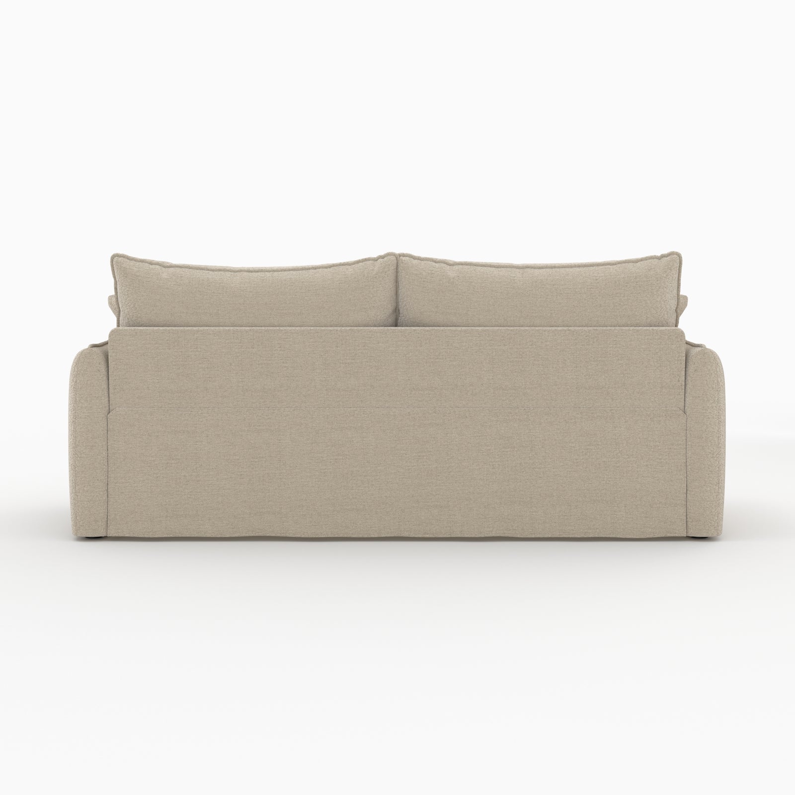 canape convertible 3 personnes celeste en tissu effet lin beige