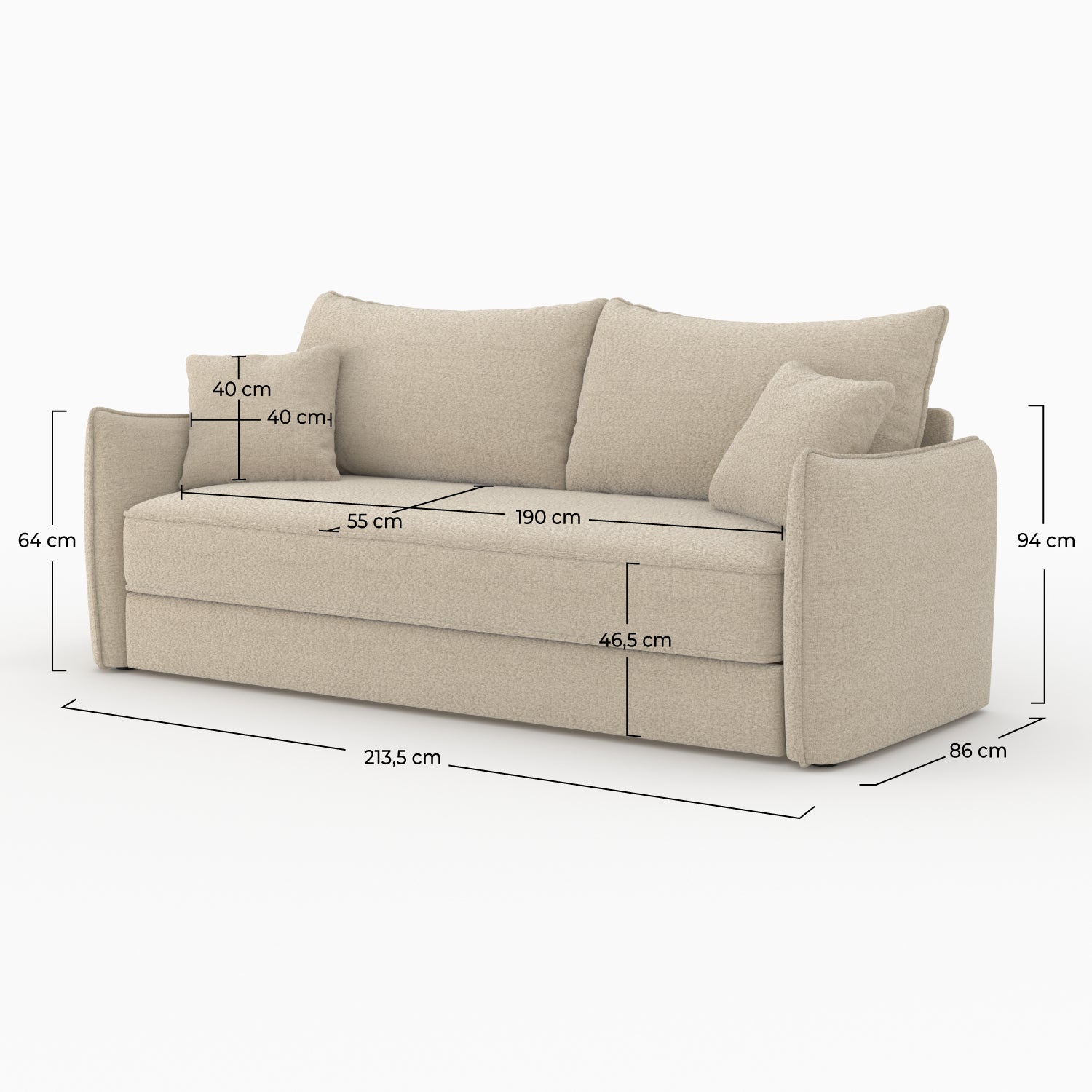 canape convertible 3 places en tissu effet lin beige chine celeste canape lit