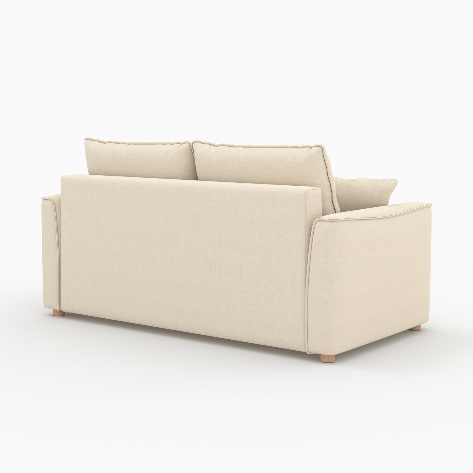 canape convertible olympe 2 places en tissu texture beige
