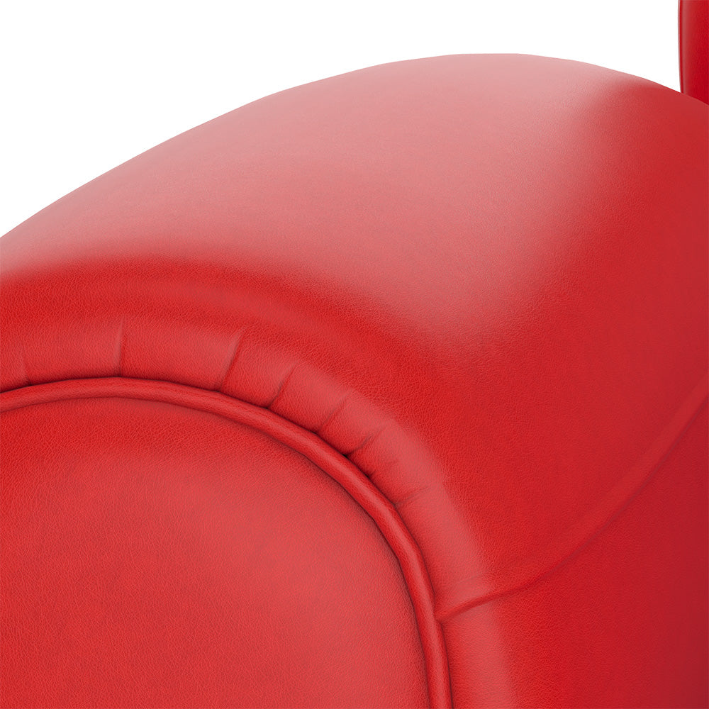 canape cuir rouge club