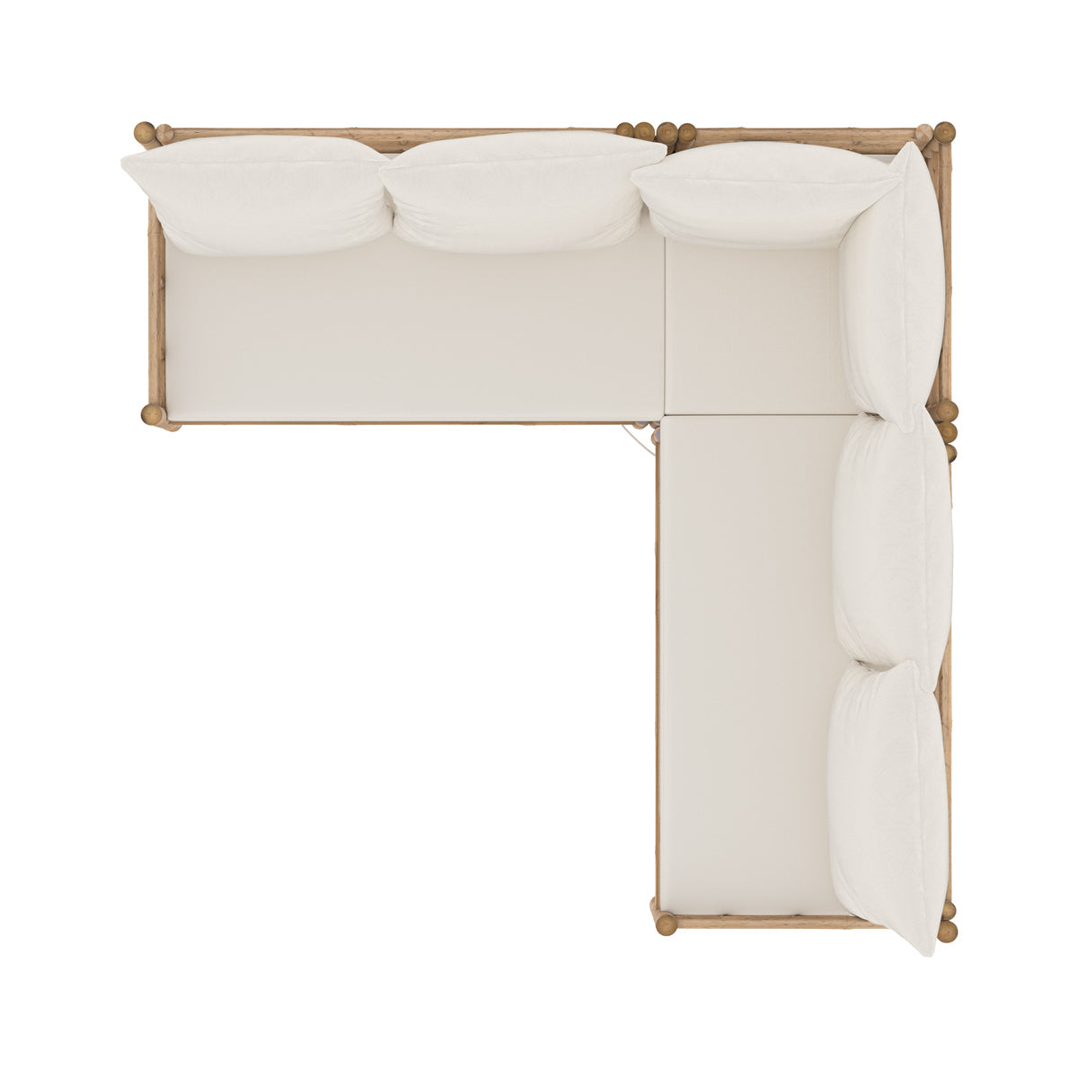 canape d angle de jardin 4 5 places en bambou vadella