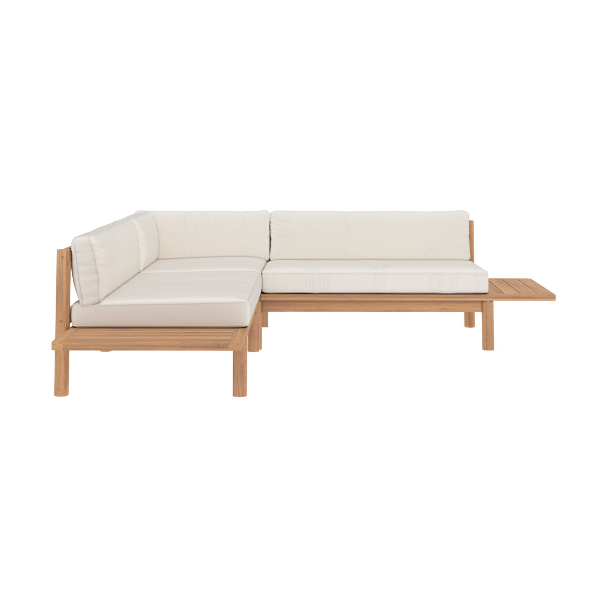 canape d angle de jardin en bois de teck nadil