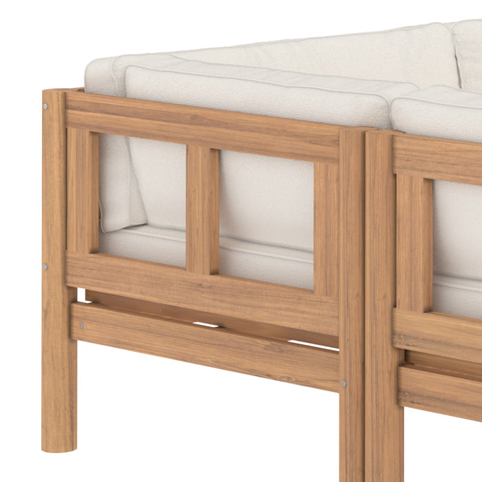 canape d angle de jardin nadil en bois de teck massif et tissu