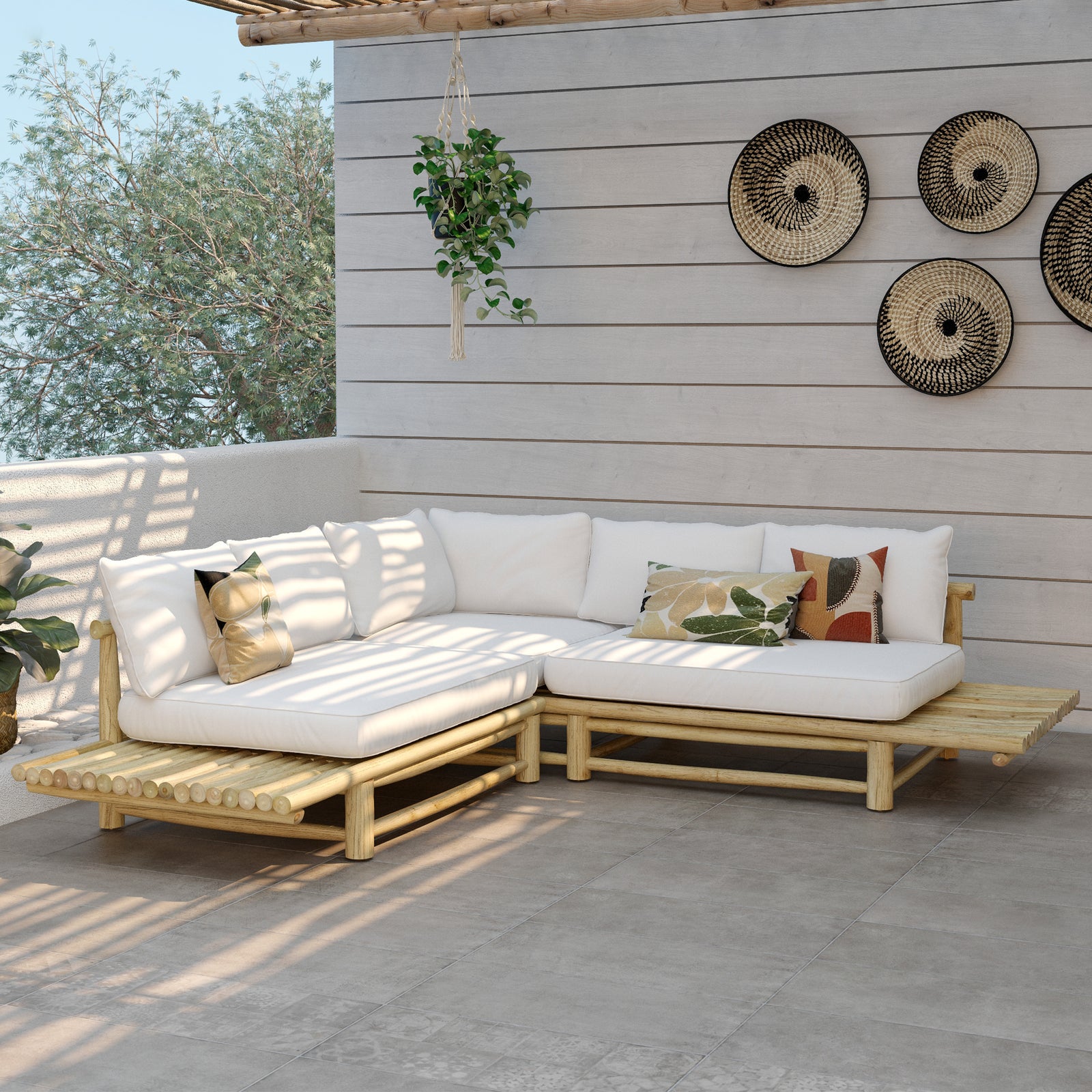 canape d angle de jardin sunny teck