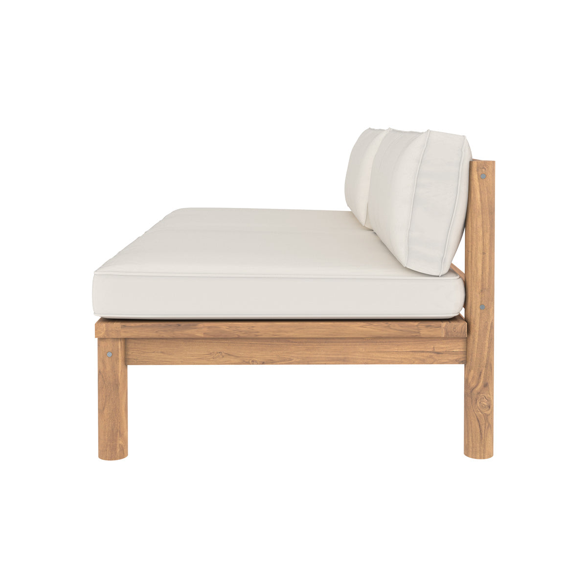 canape de jardin 2 places en bois de teck nadil