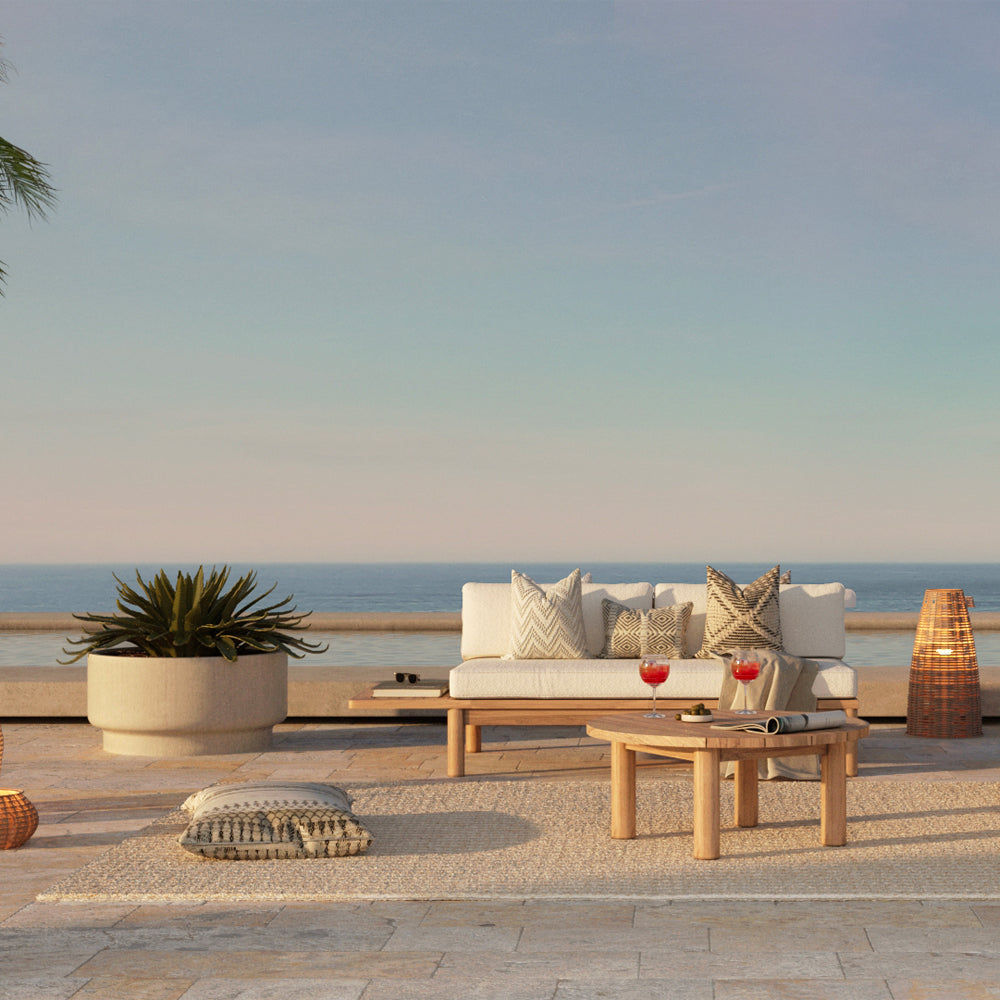 canape de jardin 2 places en bois de teck