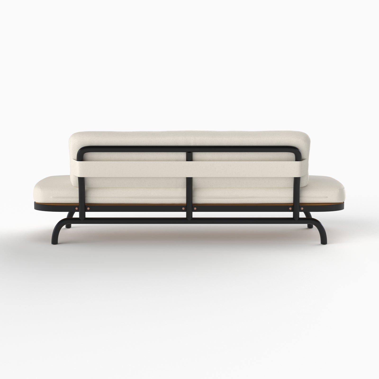 canape de jardin blanc casse pieds noirs 3 places samba