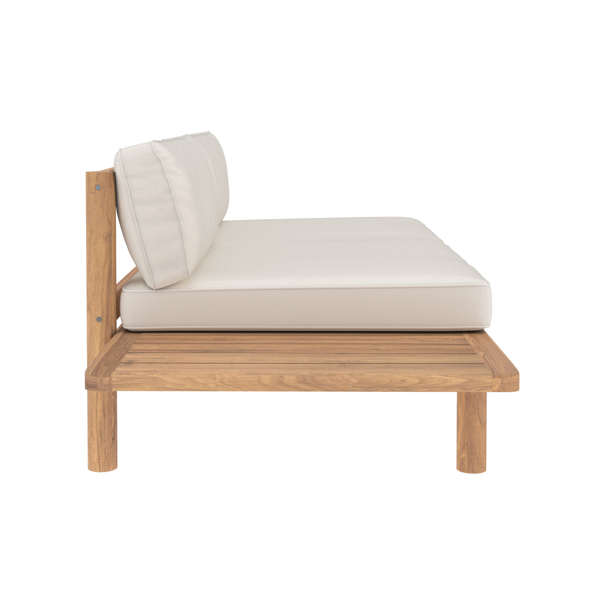 canape de jardin en bois de teck massif et tissu nadil