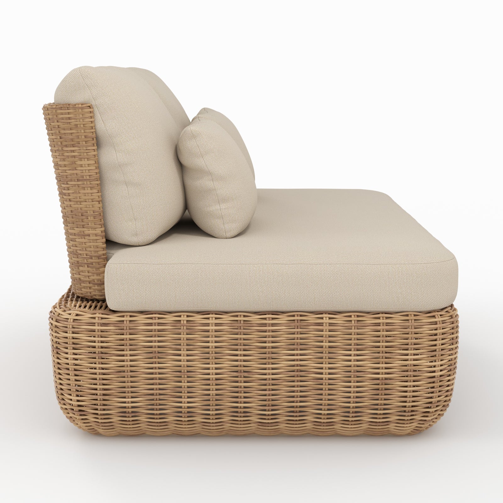 canape de jardin en rotin synthetique et tissu beige 2 places sky