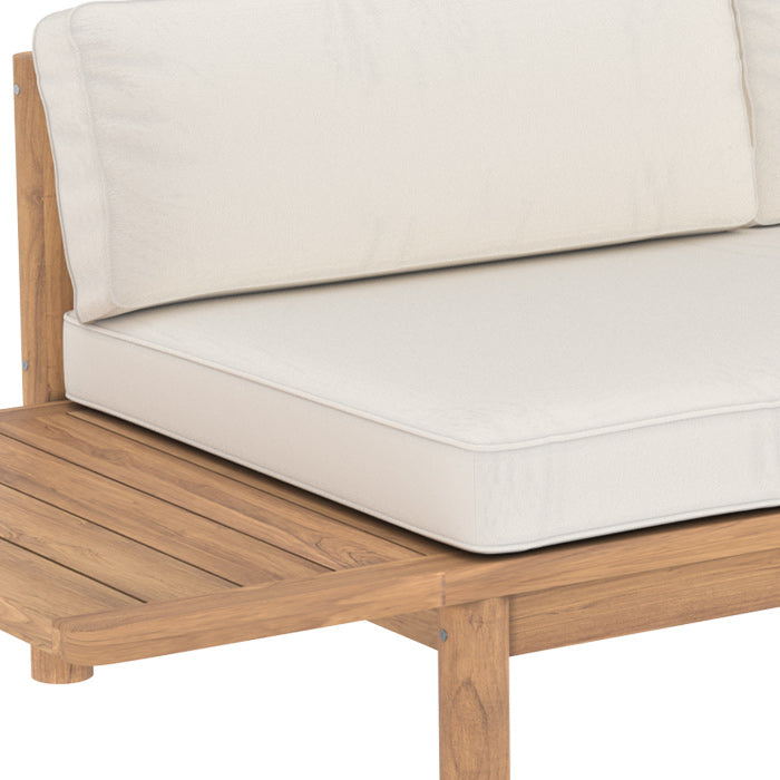 canape de jardin nadil 2 places en bois de teck massif et tissu