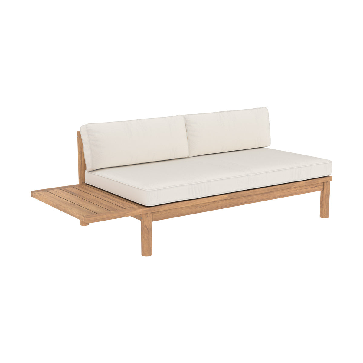 canape de jardin nadil en bois de teck massif et tissu