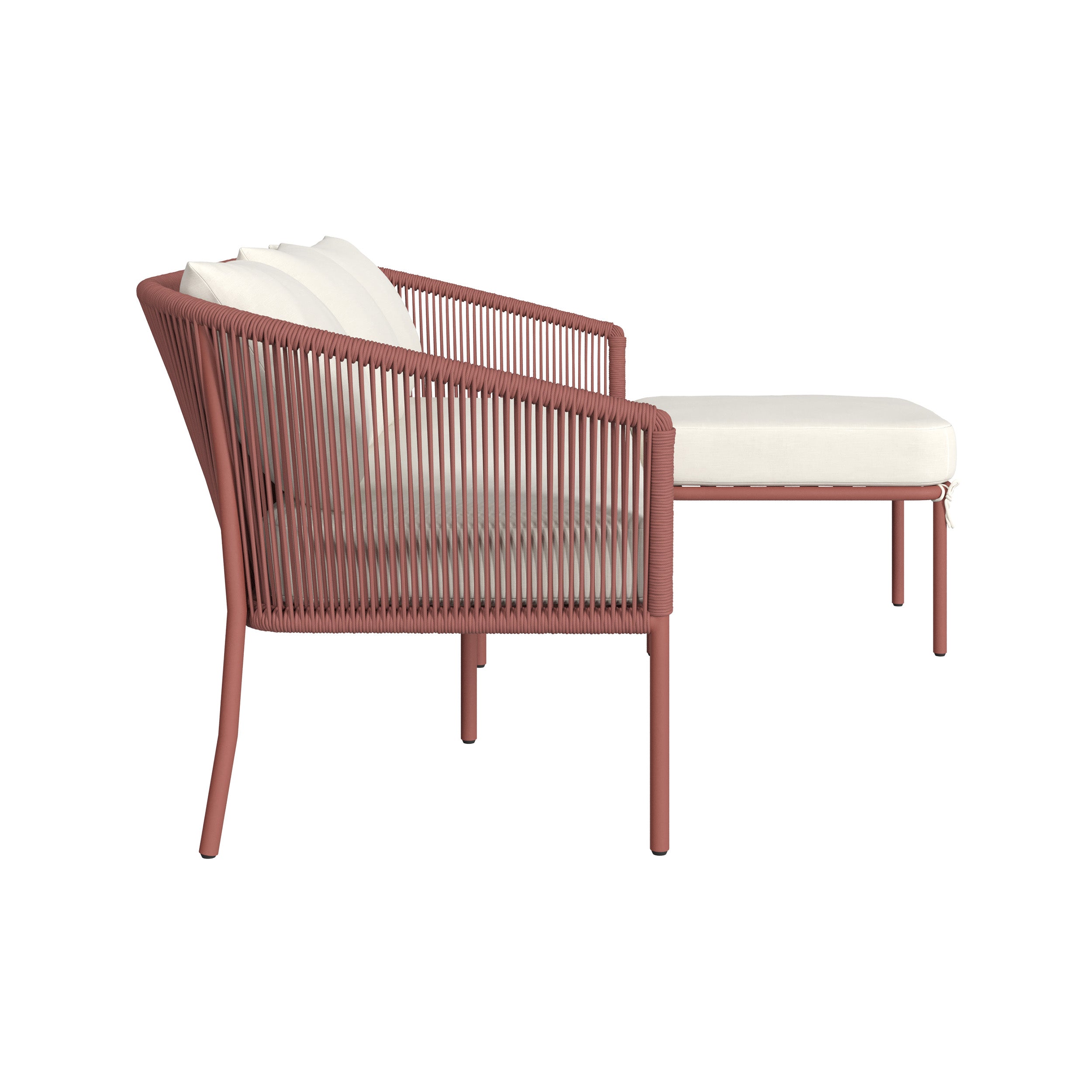 canape de jardin pia 3 places terracotta coussins blanc casse