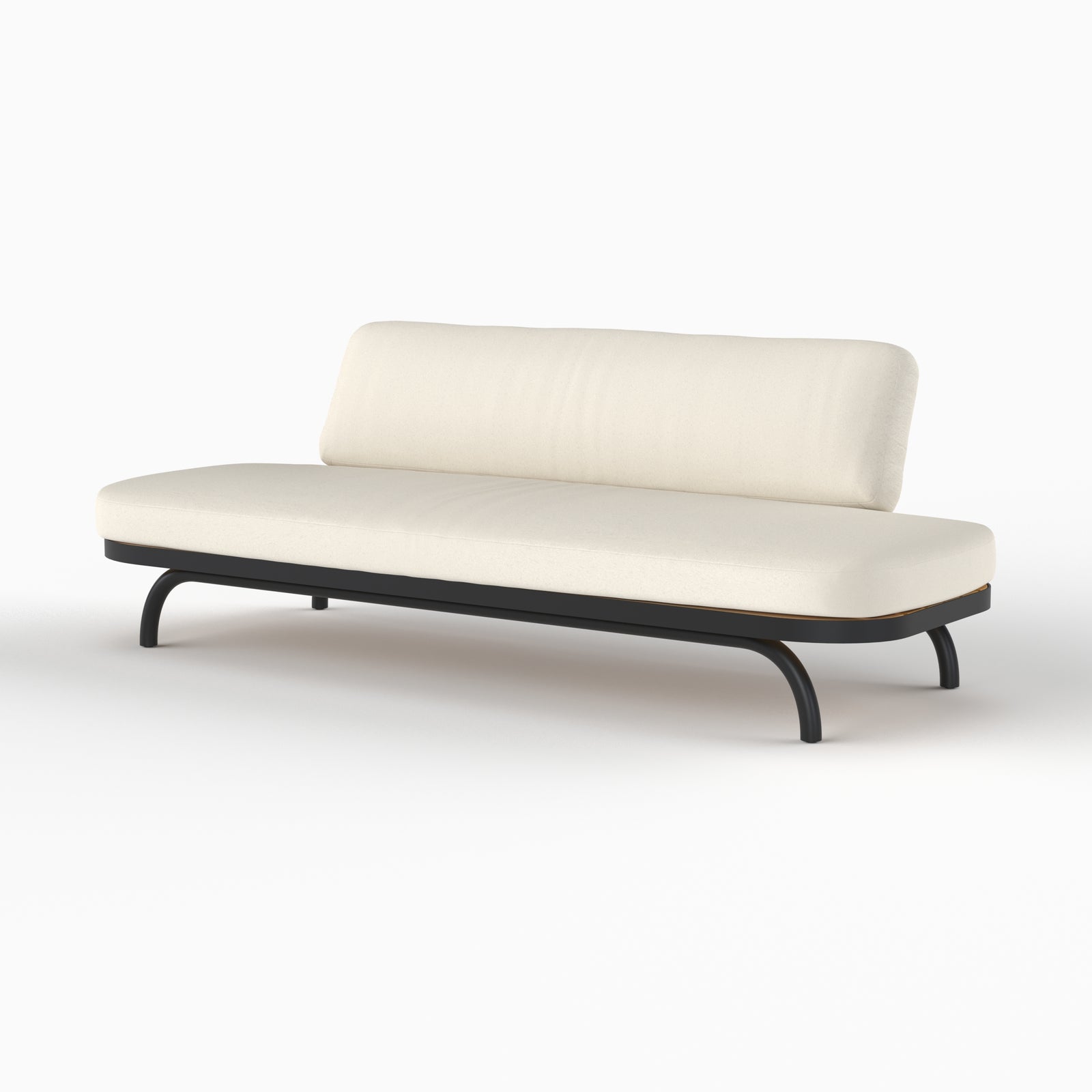 canape de jardin samba 3 places en tissu blanc casse