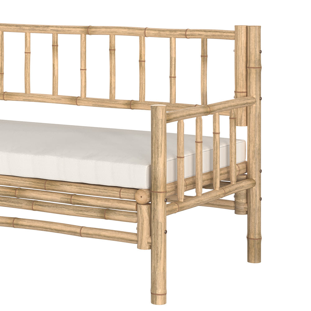 canape de jardin vadela bambou naturel 3 places