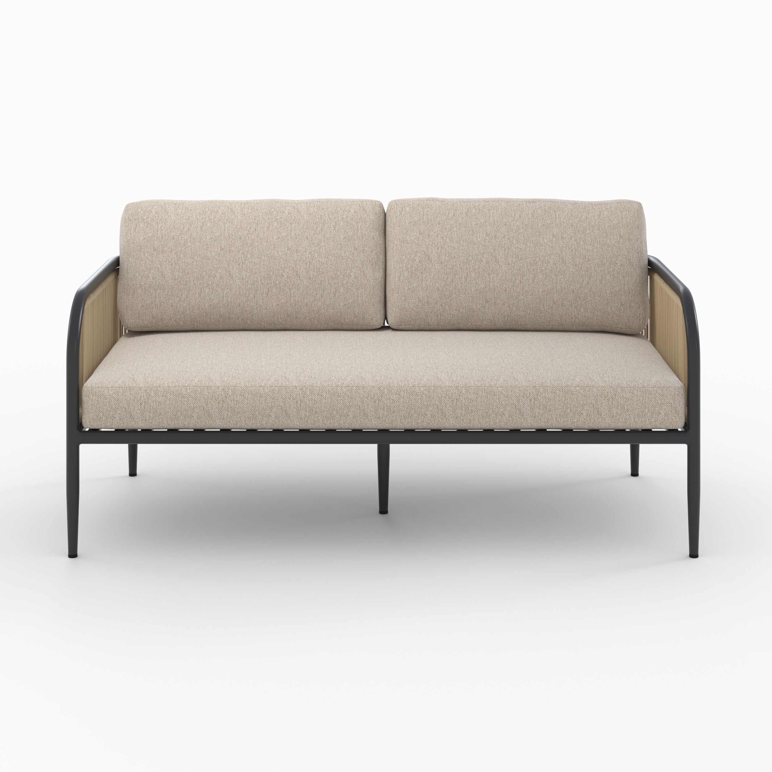 canape de jardin wilo acier et tissu beige