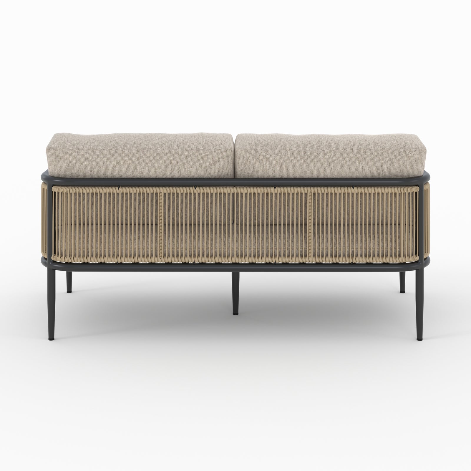 canape de jardin wilo en acier et tissu beige rdv deco