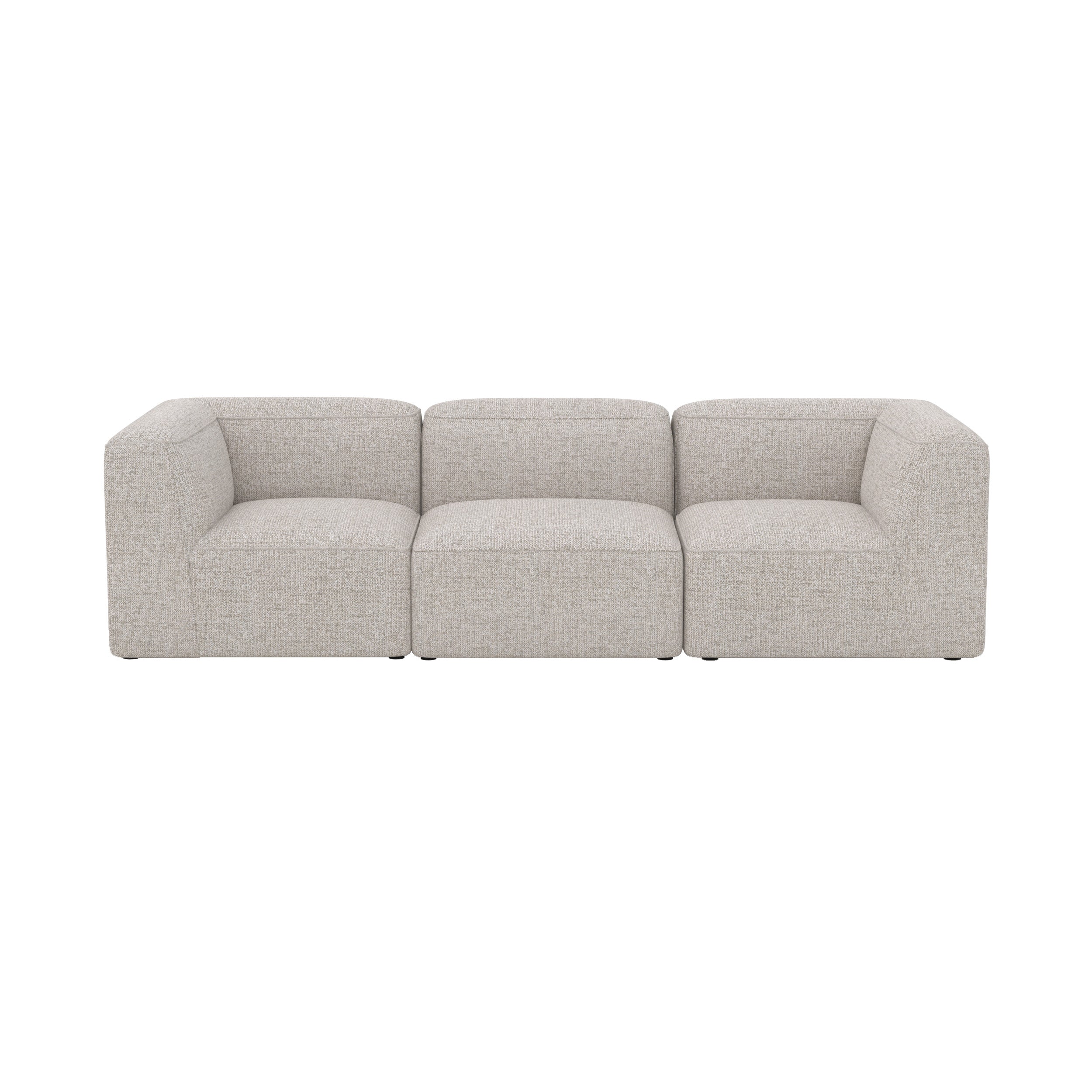 Canapé modulable Hestia en tissu beige 3 places