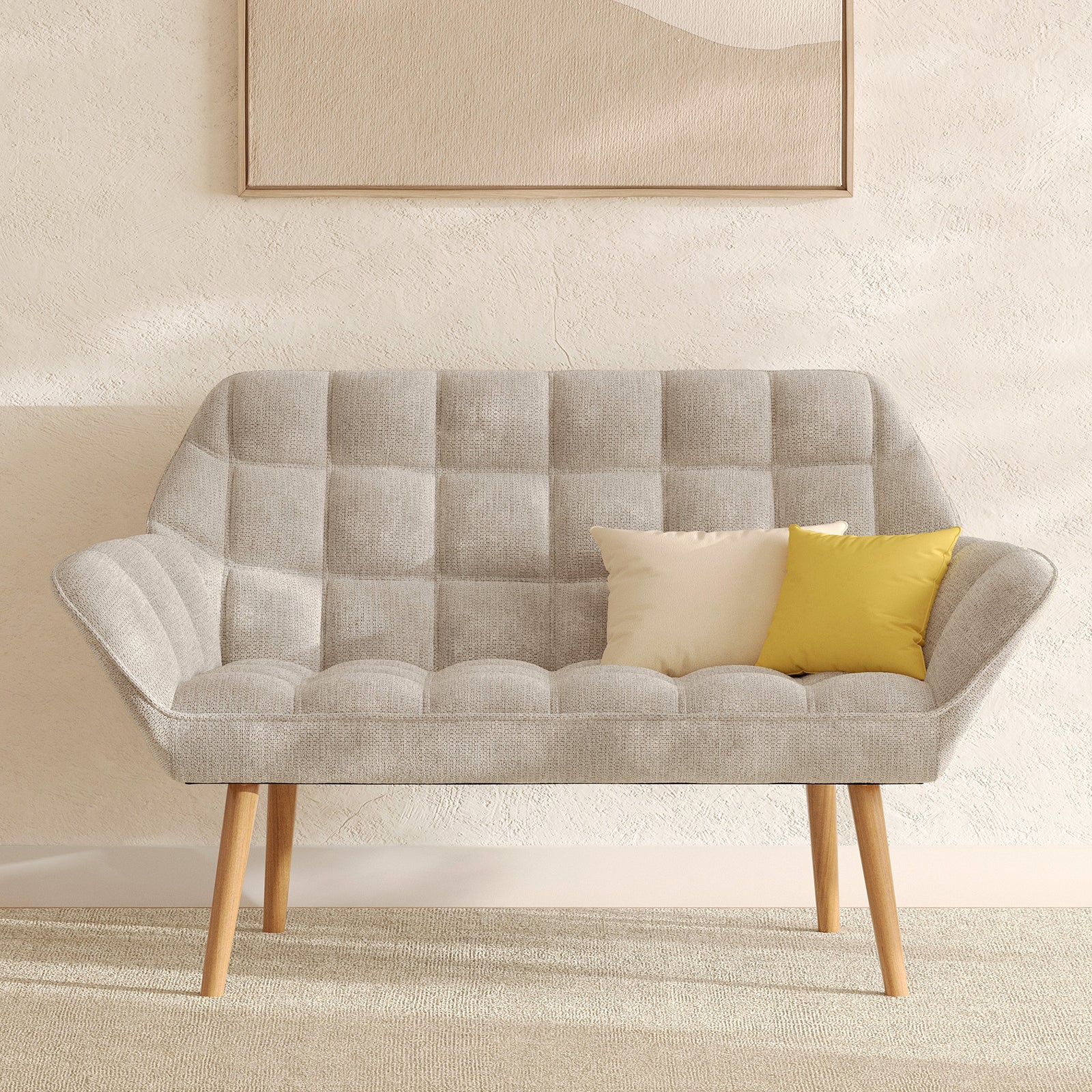 canape en tissu gris clair simba tissu texture