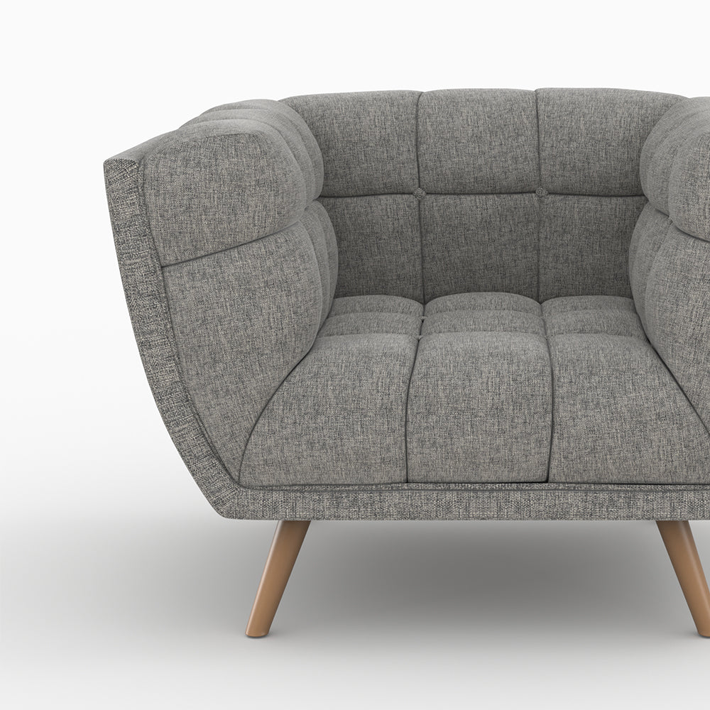 canape et fauteuil en tissu gris 4 places carmen rdv deco