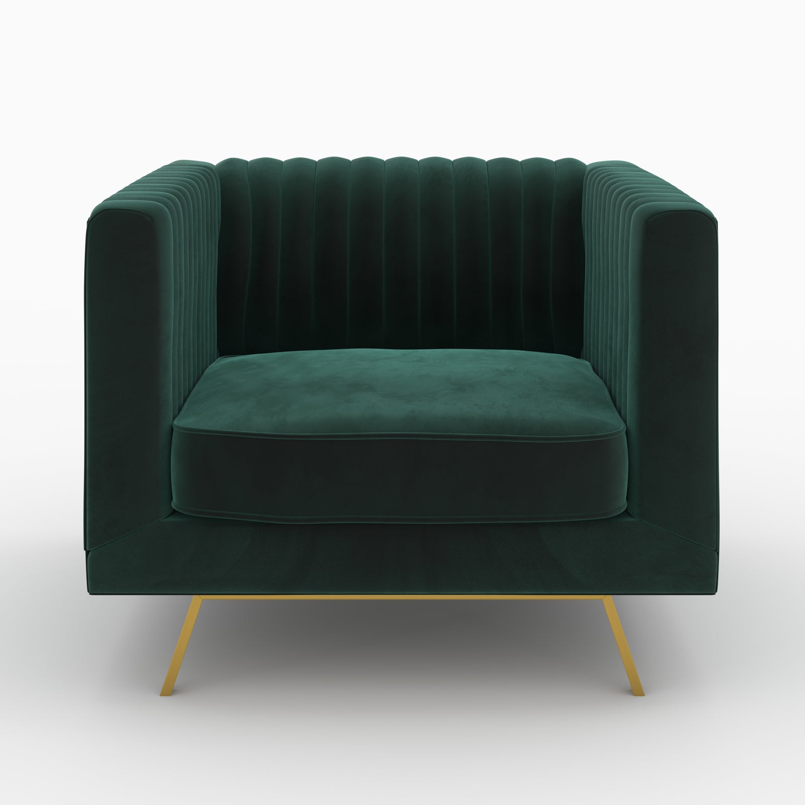 canape et fauteuil en velours vert pieds dores gatsby
