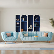 canape et fauteuil tissu bleu clair carmen ensemble