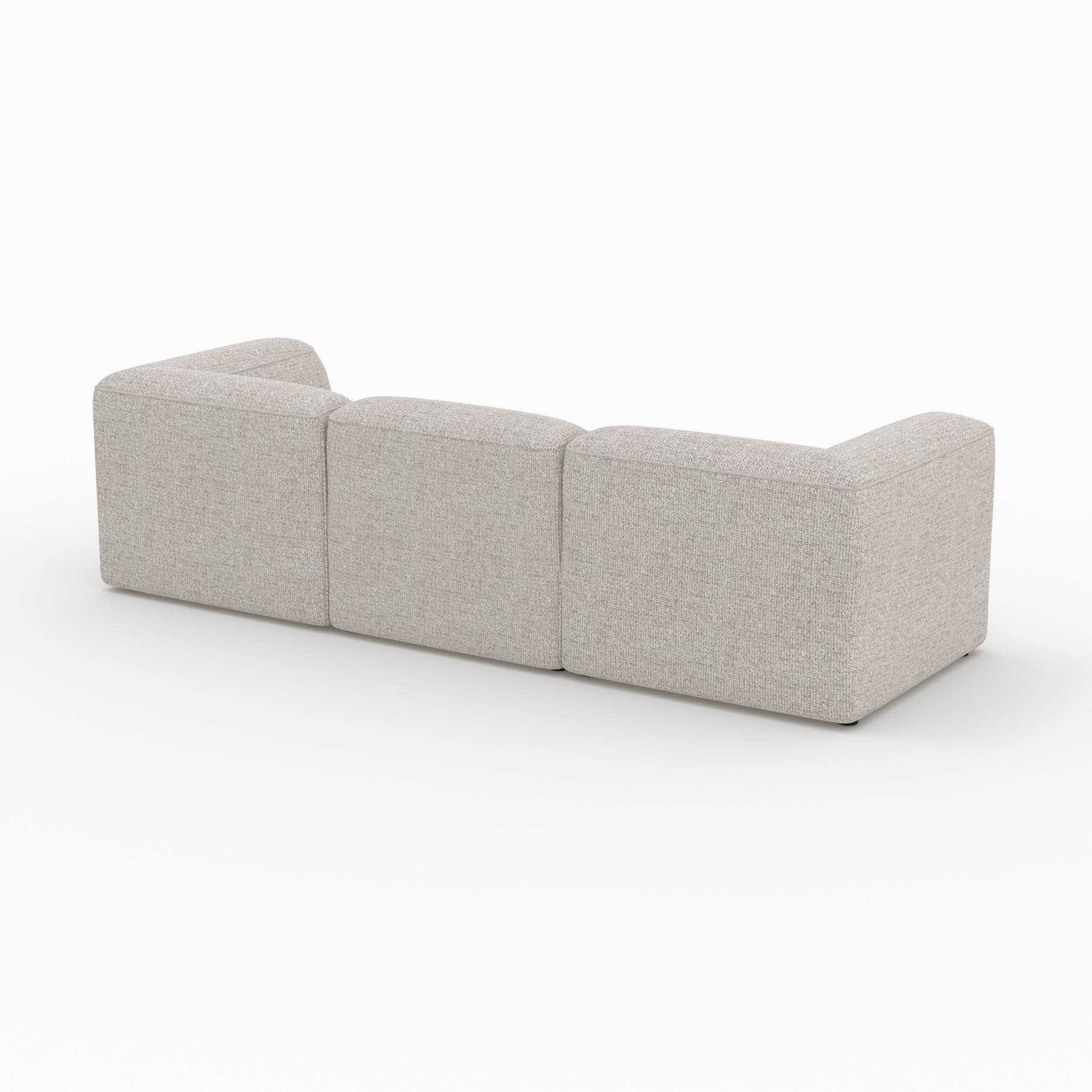 Canapé modulable Hestia en tissu beige 3 places