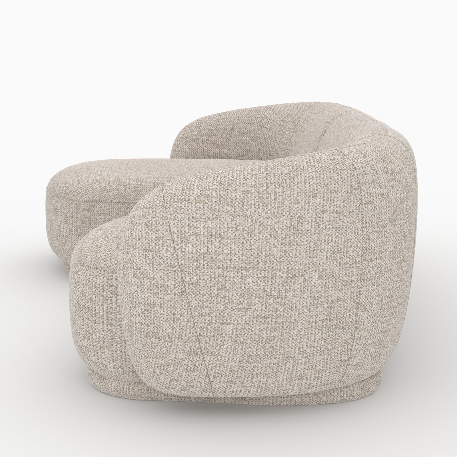 canape modulable 4 places beige chine nova angle tissu