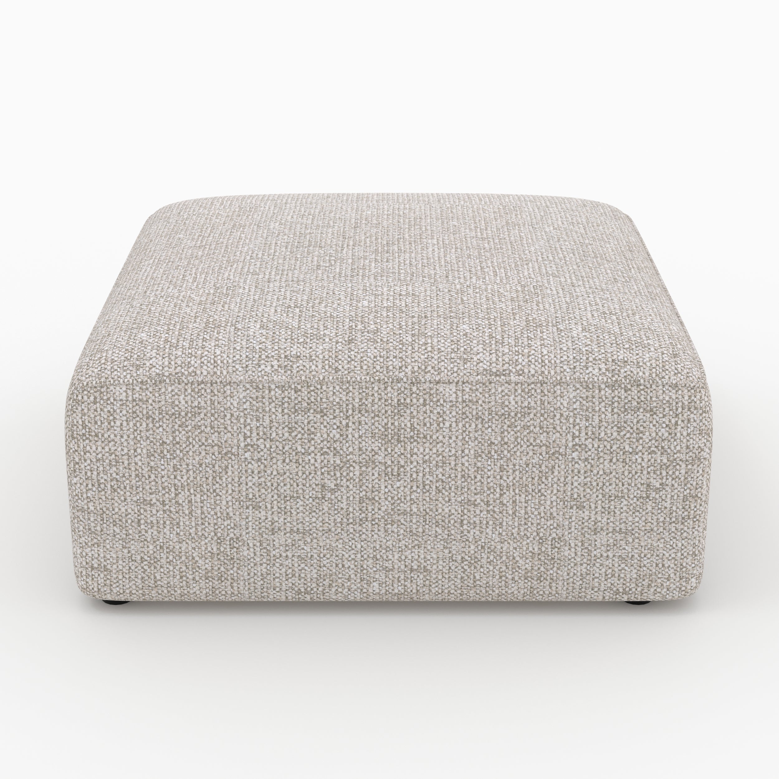 Pouf Hestia quadrato per divano modulare in tessuto beige