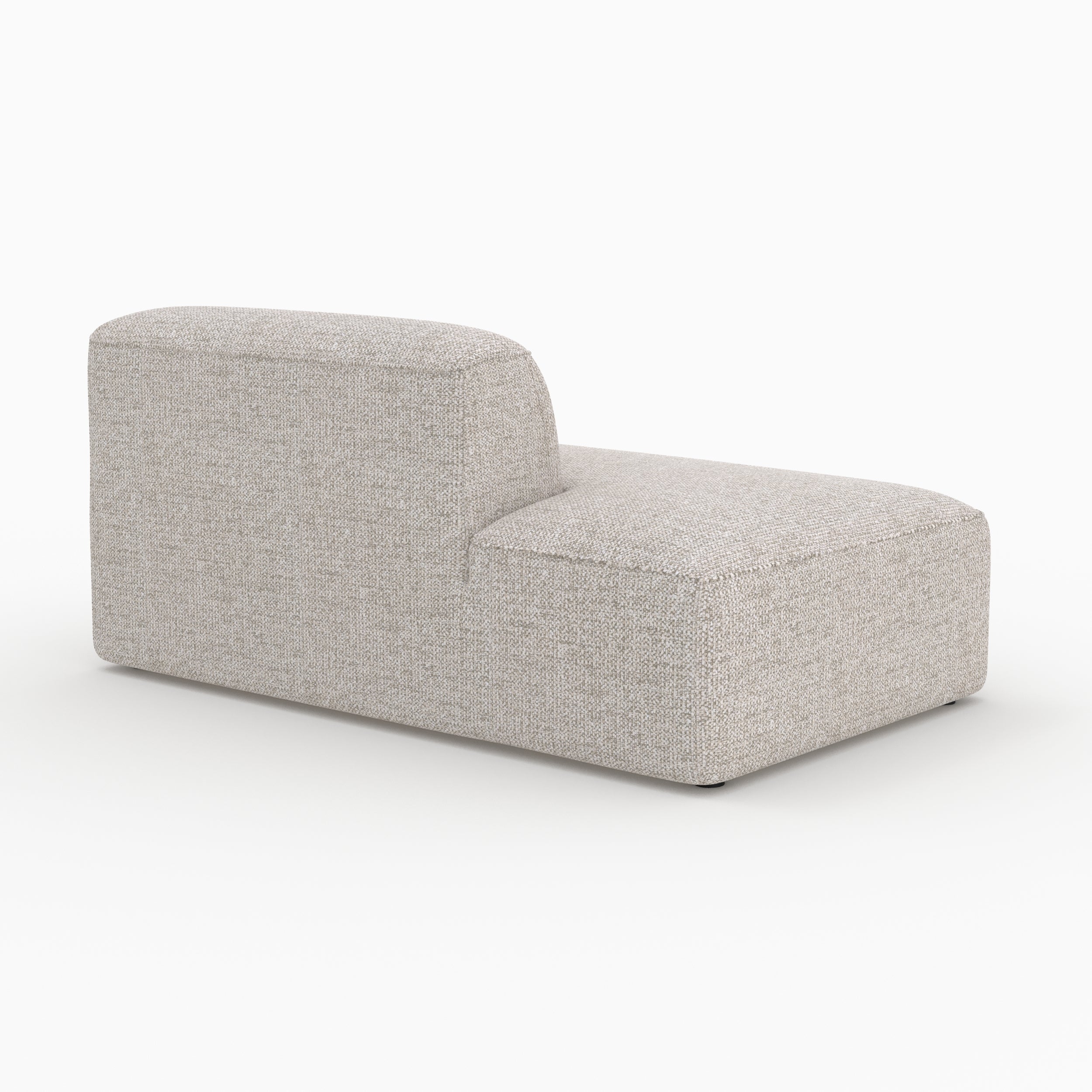 Méridienne con schienale a destra Hestia per divano modulare in tessuto beige