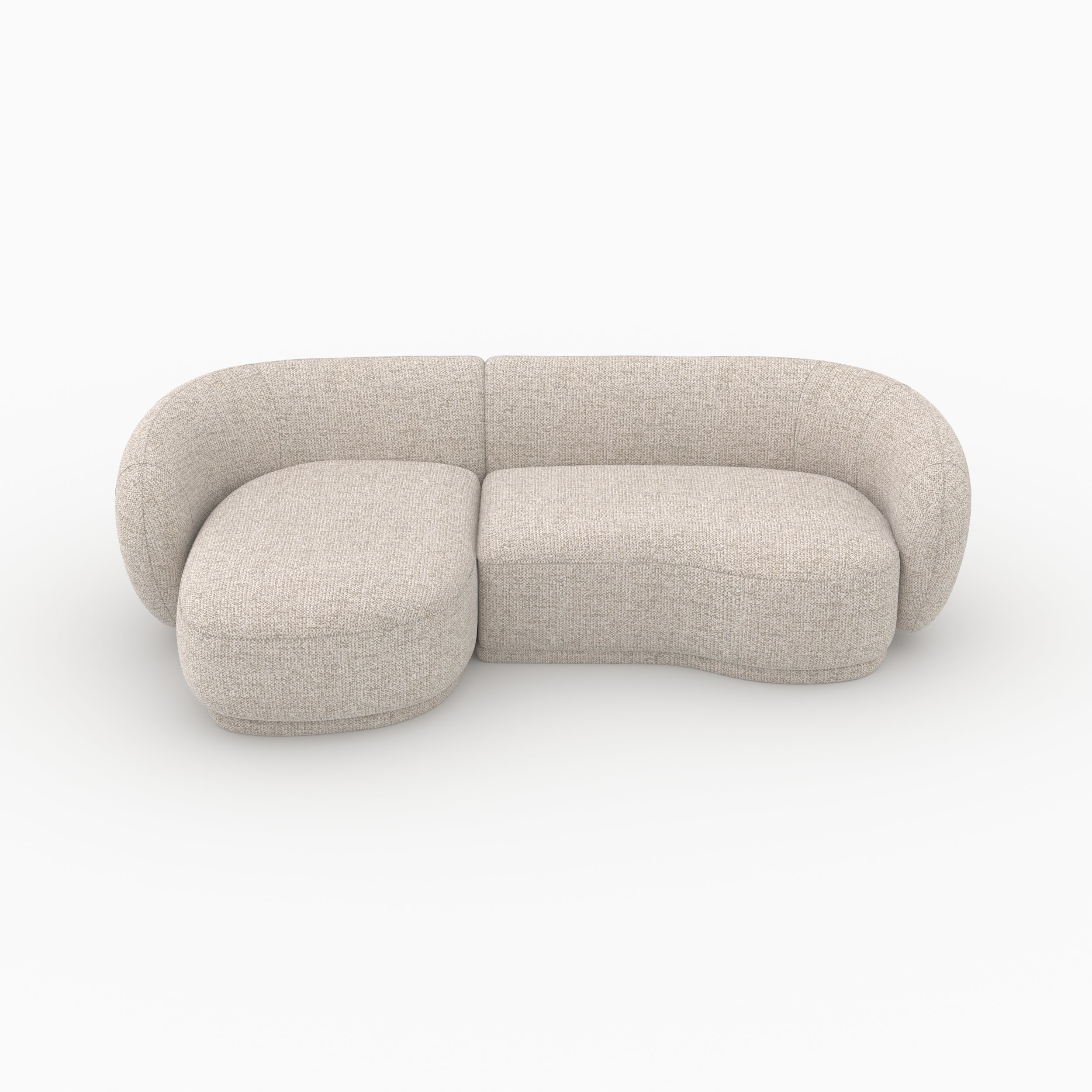 canape nova angle modulable beige chine 4 places tissu