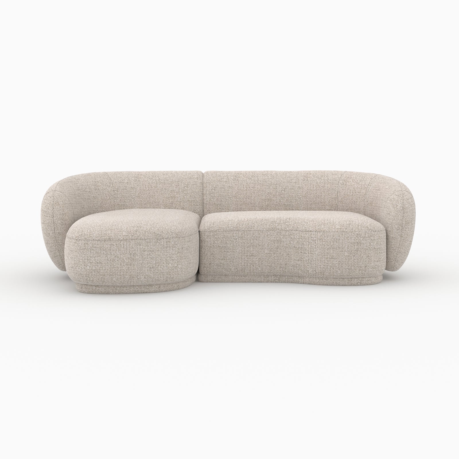 canape nova tissu beige chine angle modulable 4 places