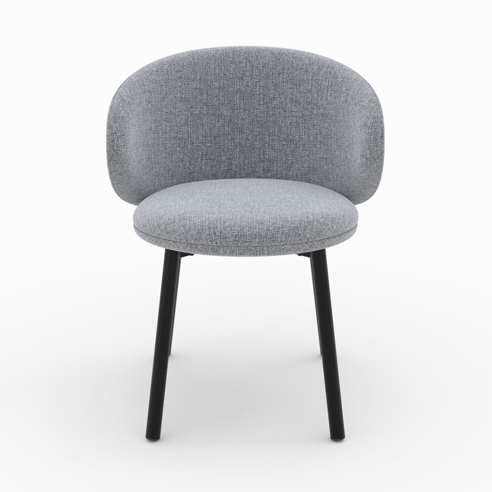 cecilia chaise en tissu gris fonce chine lot de 2