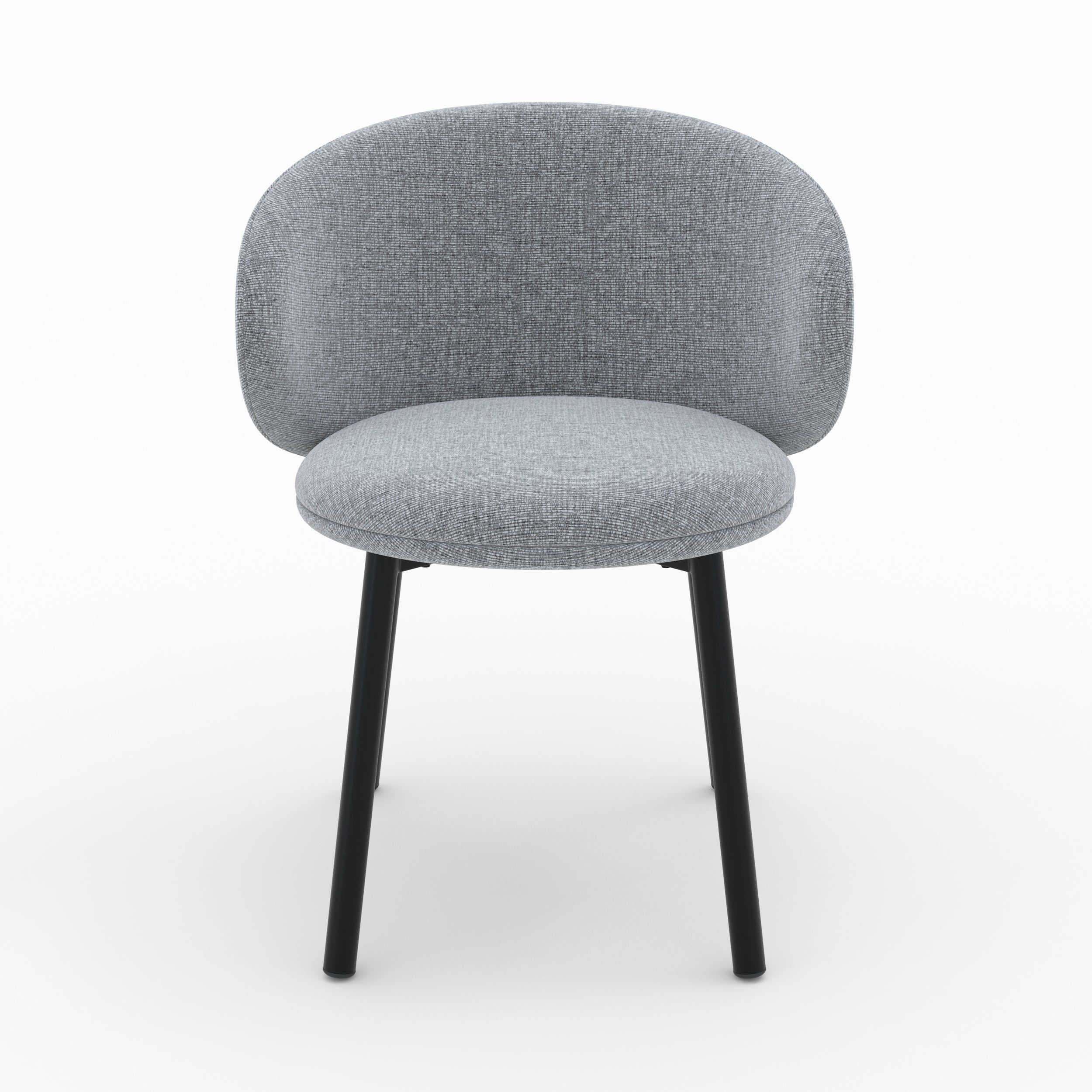 cecilia chaise en tissu gris fonce chine lot de 2