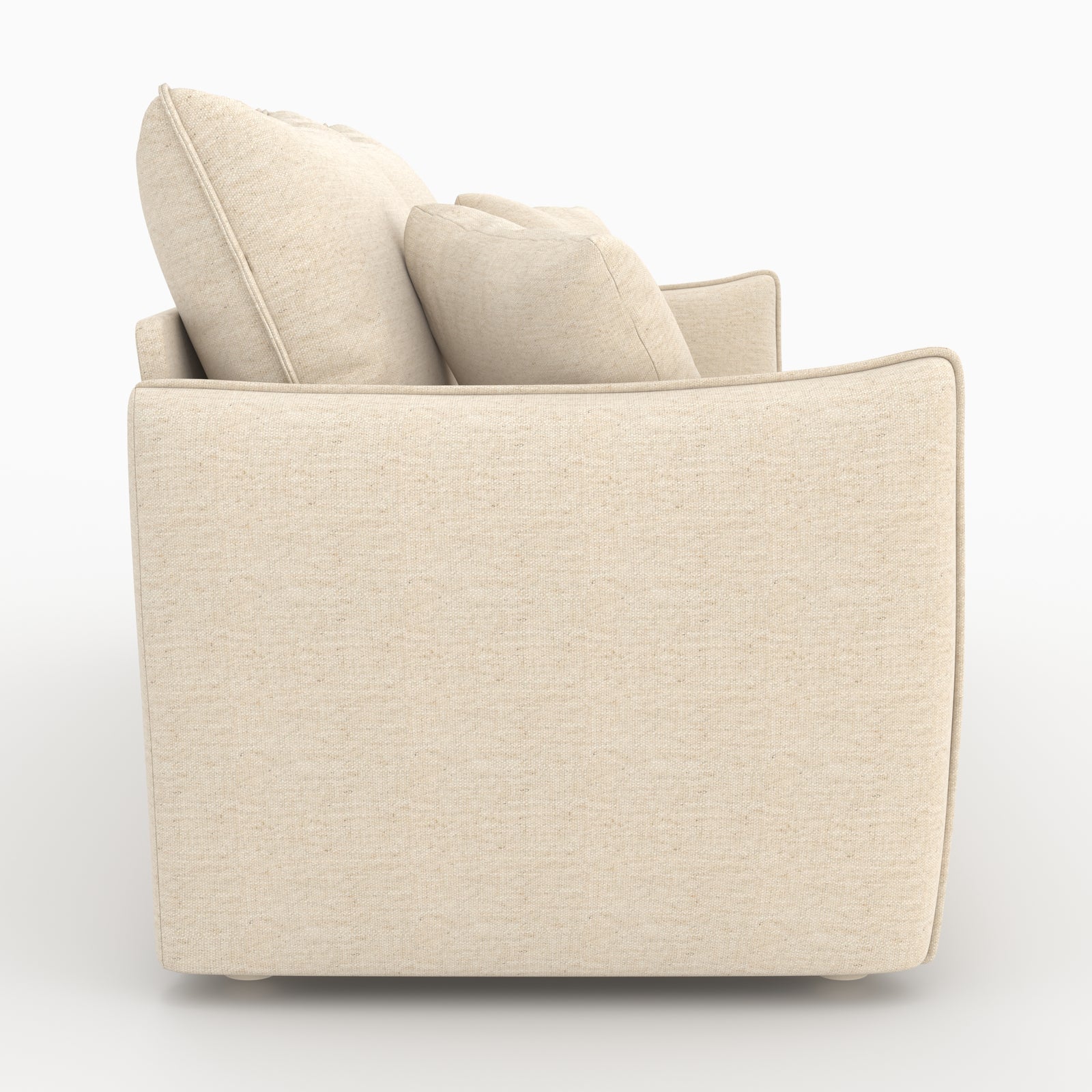 celeste canape convertible 3 places en tissu effet lin blanc casse