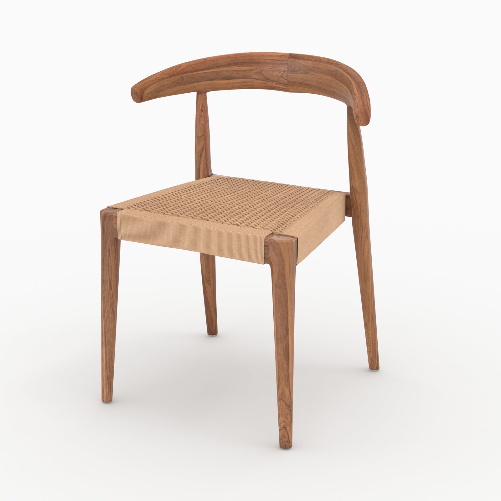 chaise alia en bois de teck cordage type loom lot de 2