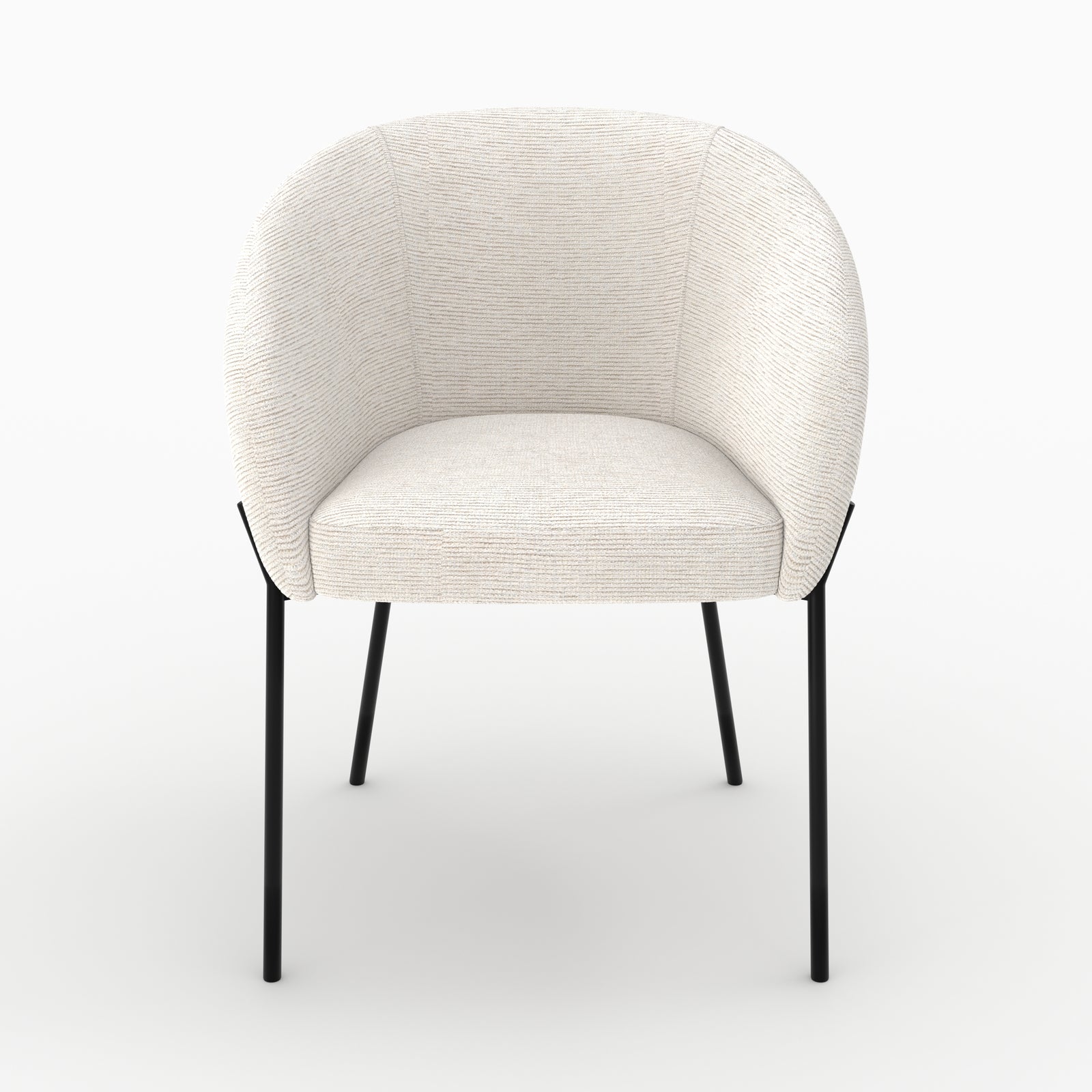 chaise andy en tissu blanc chine texture