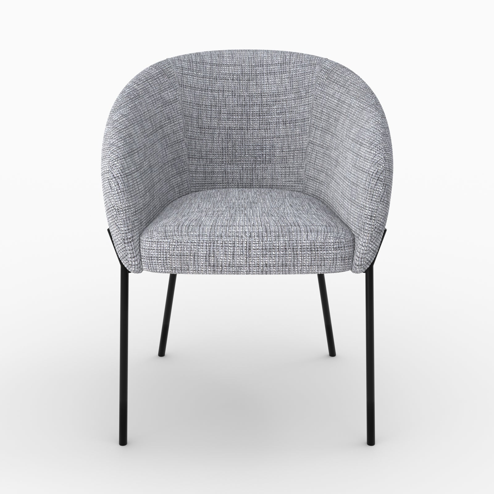 chaise andy en tissu gris chine