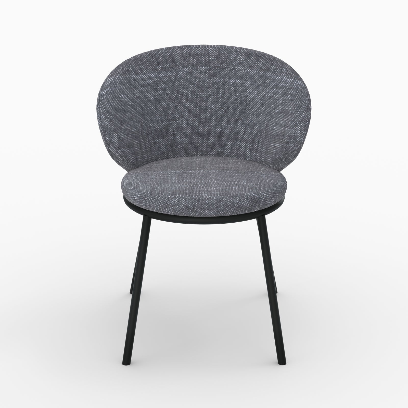 chaise angele en tissu gris