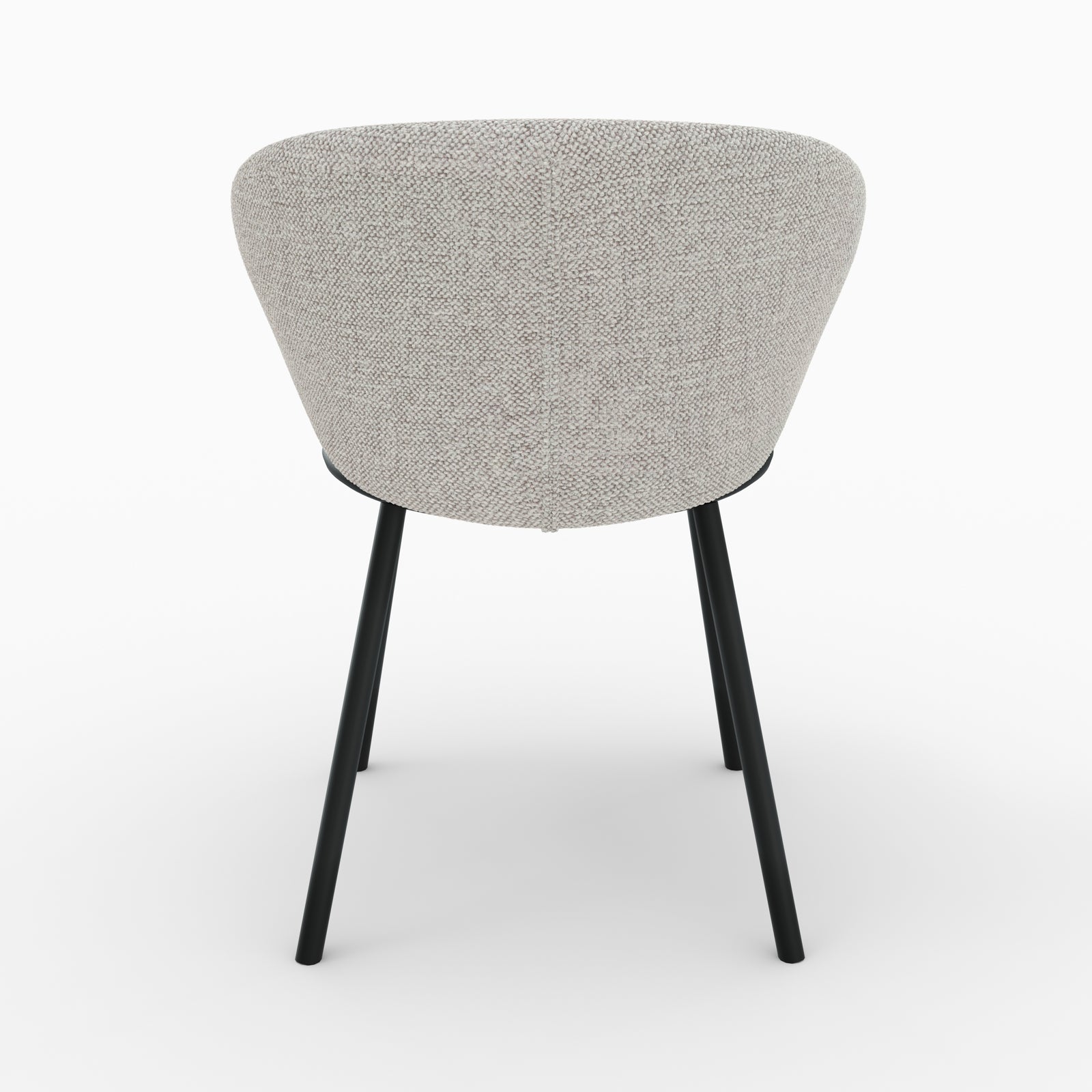 chaise angele tissu beige et pieds noirs
