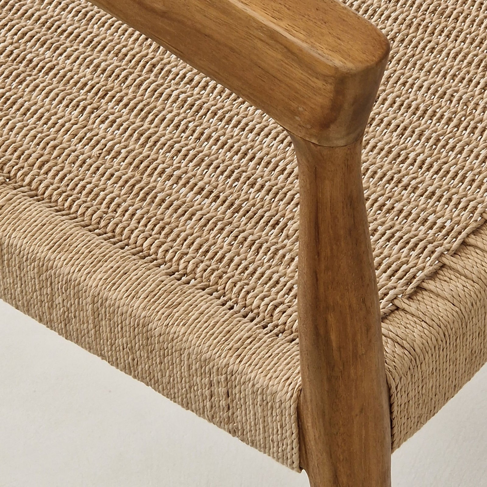 chaise bali bois de teck corde synthetique