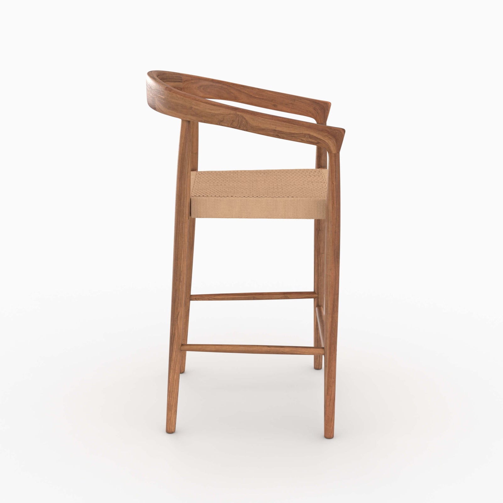 chaise bali pour ilot central 65 cm en bois de teck lot de 2