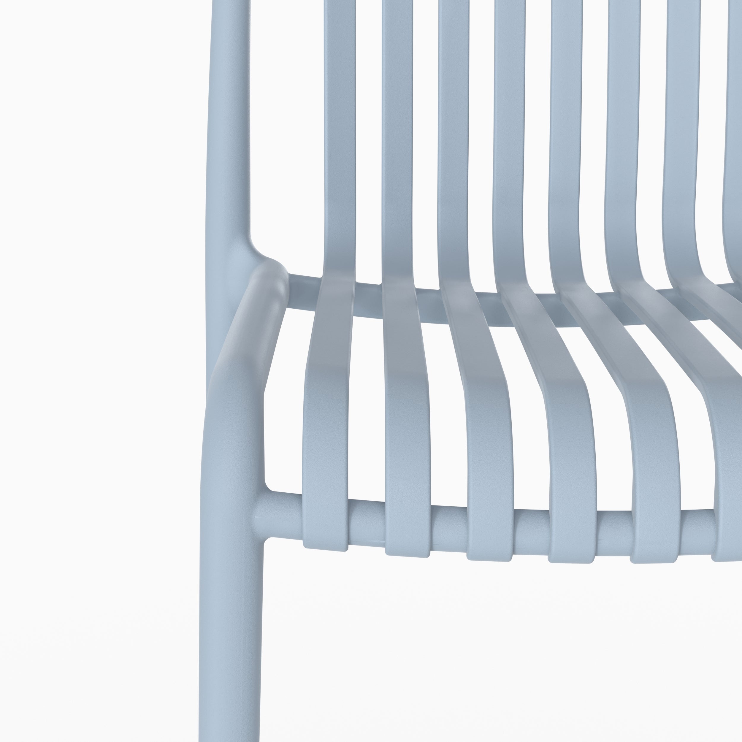 Lot de 2 chaises de bar de jardin Duli 76 cm en plastique bleu pastel