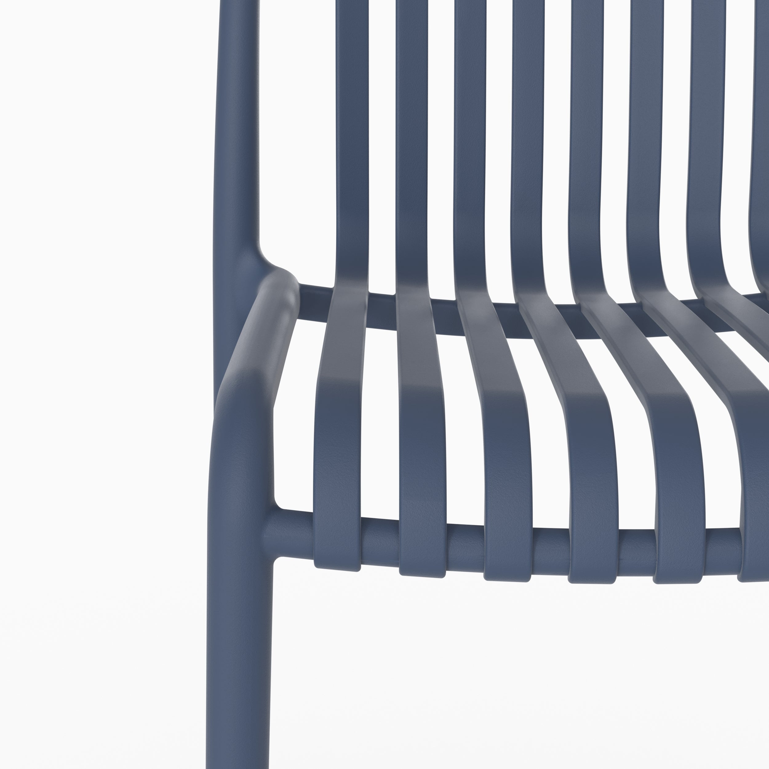 Lot de 2 chaises de bar de jardin Duli 76 cm en plastique bleu marine