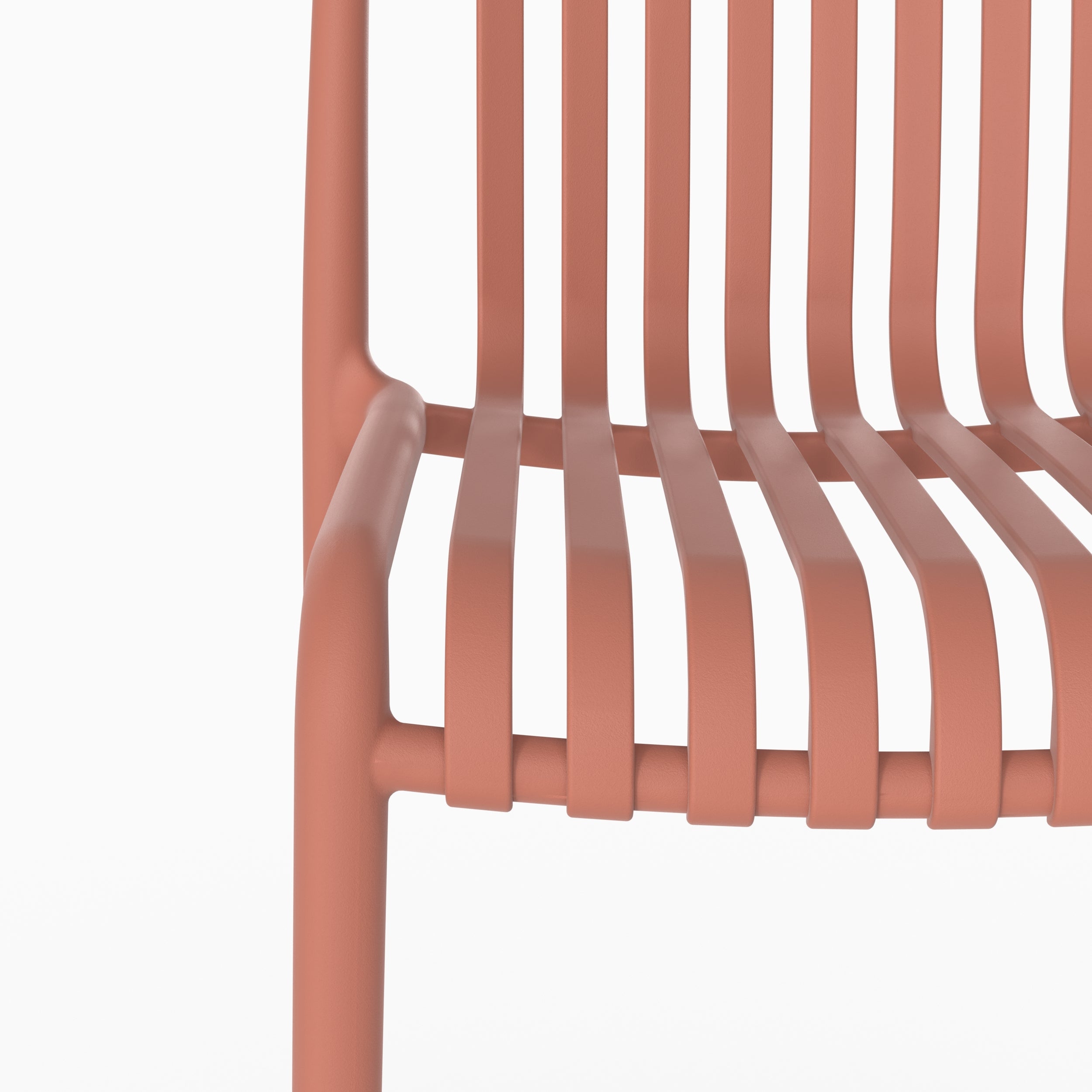 Lot de 2 chaises de bar de jardin Duli 76 cm en plastique terracotta