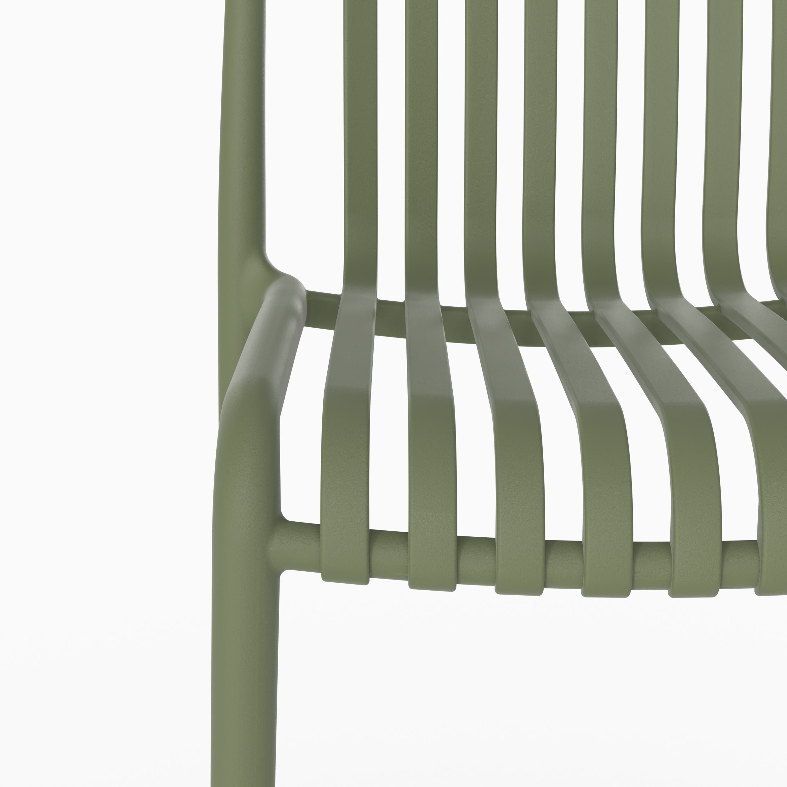 Lot de 2 chaises de bar de jardin Duli 76 cm en plastique vert kaki
