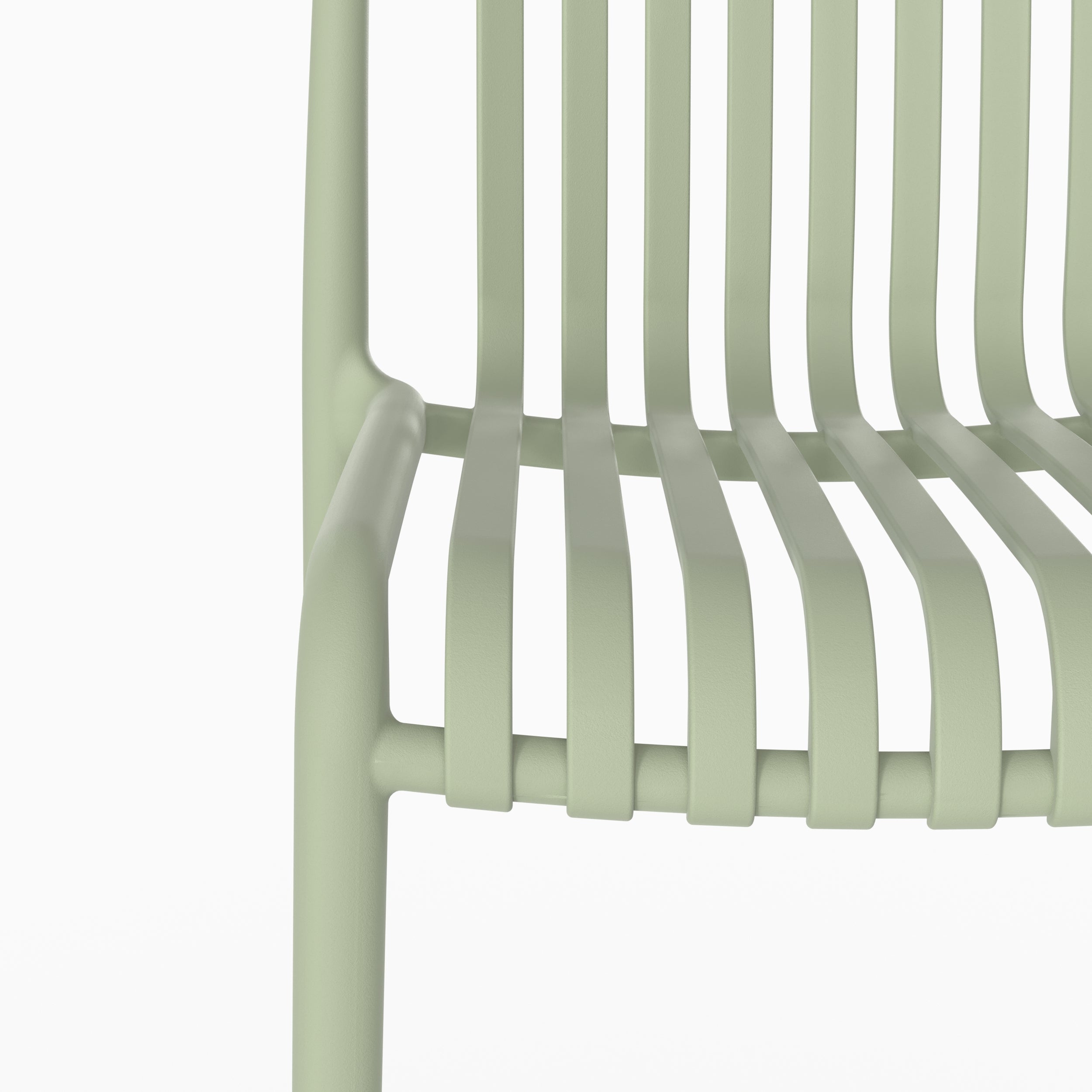 Lot de 2 chaises de bar de jardin Duli 76 cm en plastique vert pastel
