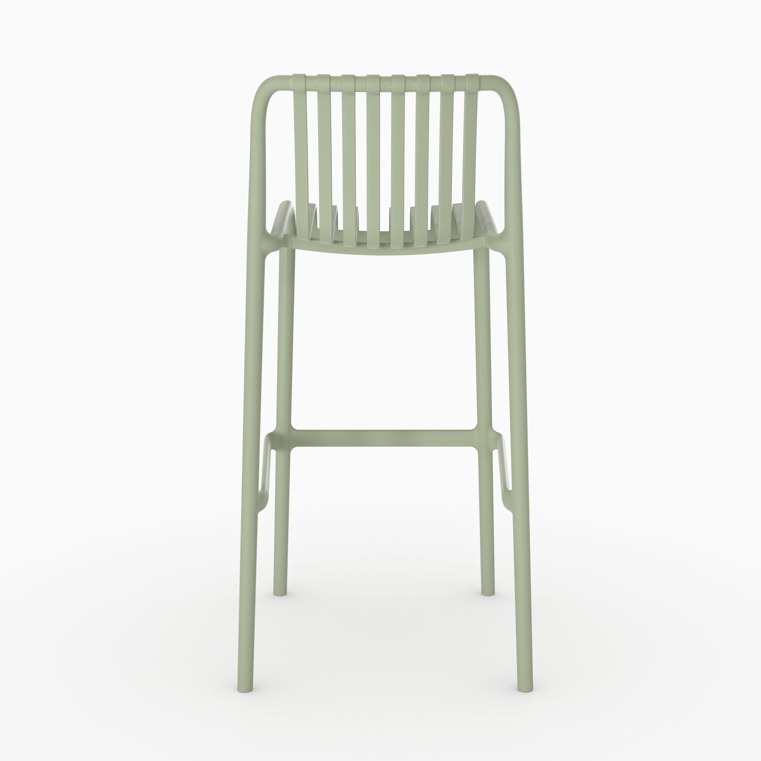 Lot de 2 chaises de bar de jardin Duli 76 cm en plastique vert pastel